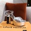 Louis Vuitton Heel Podium Platform Sandals Silver 2021