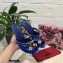 Dolce & Gabbana Crystal Heel 10.5cm Python Mules Blue 2021