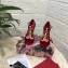 Dolce & Gabbana Heel 10.5cm T-strap Sandals Red with Pearls 2021
