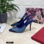 Dolce & Gabbana Heel 11cm Devotion Slingbacks in Patchwork Denim 2021