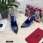 Dolce & Gabbana Heel 11cm Devotion Slingbacks in Patchwork Denim 2021