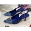 Dolce & Gabbana Heel 6.5cm Devotion Slingbacks in Patchwork Denim 2021