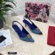 Dolce & Gabbana Heel 6.5cm Devotion Slingbacks in Patchwork Denim 2021