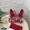 Dolce & Gabbana Heel 10.5cm Satin Pumps Red with Crystal Bow 2021