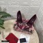 Dolce & Gabbana Heel 10.5cm Satin Pumps Burgundy with Crystal Bow 2021