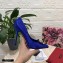 Dolce & Gabbana Heel 10.5cm Satin Pumps Blue with Crystal Bow 2021