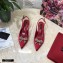 Dolce & Gabbana Heel 6.5cm Satin Slingbacks Red with Crystal Bow 2021