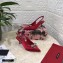 Dolce & Gabbana Heel 6.5cm Satin Slingbacks Red with Crystal Bow 2021