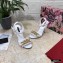 Dolce & Gabbana Heel 10.5cm Leather Chain Sandals White 2021