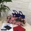 Dolce & Gabbana Heel 6.5cm Satin Slingbacks Blue with Crystal Bow 2021