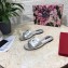 Dolce & Gabbana Calfskin Flat Sliders Silver With DG Millennials Logo 2021
