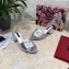 Dolce & Gabbana Heel 6.5cm Calfskin Mules Silver With DG Millennials Logo 2021