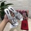 Dolce & Gabbana Heel 6.5cm Calfskin Mules Silver With DG Millennials Logo 2021