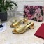 Dolce & Gabbana Heel 6.5cm Calfskin Mules Gold With DG Millennials Logo 2021