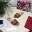 Dolce & Gabbana Calfskin Flat Sliders Brown With DG Millennials Logo 2021
