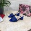 Dolce & Gabbana Heel 6.5cm Calfskin Mules Blue With DG Millennials Logo 2021