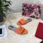 Dolce & Gabbana Calfskin Flat Sliders Orange With DG Millennials Logo 2021