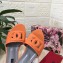 Dolce & Gabbana Calfskin Flat Sliders Orange With DG Millennials Logo 2021