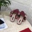Dolce & Gabbana Calfskin Flat Sliders Burgundy With DG Millennials Logo 2021