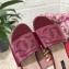 Dolce & Gabbana Calfskin Flat Sliders Burgundy With DG Millennials Logo 2021