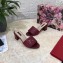 Dolce & Gabbana Heel 6.5cm Calfskin Mules Burgundy With DG Millennials Logo 2021