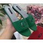 Dolce & Gabbana Calfskin Flat Sliders Green With DG Millennials Logo 2021