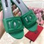 Dolce & Gabbana Heel 6.5cm Calfskin Mules Green With DG Millennials Logo 2021