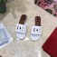 Dolce & Gabbana Calfskin Flat Sliders White With DG Millennials Logo 2021