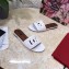 Dolce & Gabbana Calfskin Flat Sliders White With DG Millennials Logo 2021
