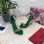 Dolce & Gabbana Heel 10.5cm Leather Chain Sandals Green with Baroque D&G Heel 2021