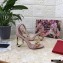 Dolce & Gabbana Heel 10.5cm Leather Chain Sandals Light Pink with Baroque D&G Heel 2021