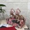 Dolce & Gabbana Heel 10.5cm Leather Chain Sandals Light Pink with Baroque D&G Heel 2021