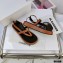 JW Anderson Chain Leather Strap Flatform Sandals Brown 2021