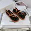 JW Anderson Chain Leather Strap Flatform Sandals Brown 2021