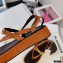 JW Anderson Chain Leather Strap Flatform Sandals Brown 2021