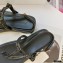JW Anderson Braided Leather Strap Flatform Sandals Black 2021