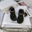 JW Anderson Chain Leather Strap Flatform Sandals Black 2021