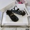 JW Anderson Chain Leather Strap Flatform Sandals Black 2021