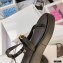 JW Anderson Chain Leather Strap Flatform Sandals Black 2021