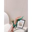 Amina Muaddi Heel Rosie Slingback Pumps Satin Green with Crystal Bow