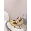Amina Muaddi Heel Rosie Slingback Pumps Satin Yellow with Crystal Bow