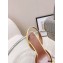 Amina Muaddi Heel Rosie Slingback Pumps Satin Yellow with Crystal Bow