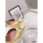 Amina Muaddi Heel Rosie Slingback Pumps Satin Yellow with Crystal Bow