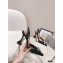 Amina Muaddi Heel Rosie Slingback Pumps Satin Black with Crystal Bow