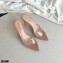 Gianvito Rossi Heel 10cm PVC Elle Mules Transparent Nude Pink