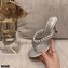 Gianvito Rossi Heel 7.5cm Woven Tropea Thong Sandals Mules Silver