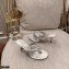 Gianvito Rossi Heel 7.5cm Woven Tropea Thong Sandals Mules Silver