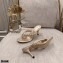 Gianvito Rossi Heel 7.5cm Woven Tropea Thong Sandals Mules Gold
