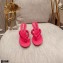 Gianvito Rossi Heel 7.5cm Woven Tropea Thong Sandals Mules Fuchsia