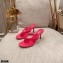 Gianvito Rossi Heel 7.5cm Woven Tropea Thong Sandals Mules Fuchsia
